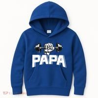 Papa Weightlifting FatherS Day Fitness Dad Meaningful Gift Kids Hoodie thumb 0