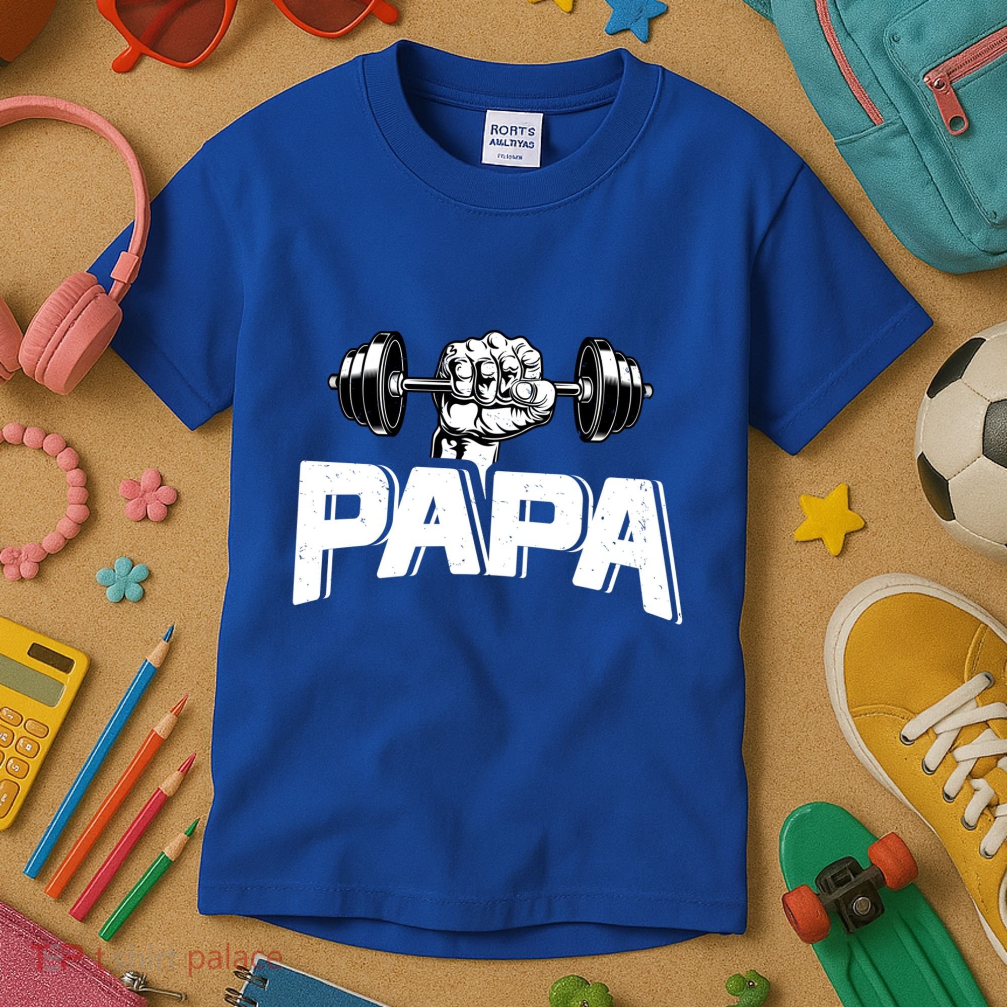 Papa Weightlifting FatherS Day Fitness Dad Meaningful Gift Kids T-Shirt