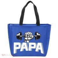Papa Weightlifting FatherS Day Fitness Dad Meaningful Gift Tote Bag thumb 0