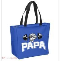Papa Weightlifting FatherS Day Fitness Dad Meaningful Gift Tote Bag thumb 2