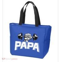 Papa Weightlifting FatherS Day Fitness Dad Meaningful Gift Tote Bag thumb 3