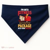 Postal Worker Funny Mailman Postman IM Into Fitness USA-Made Doggie Bandana thumb 0