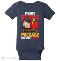 Postal Worker Funny Mailman Postman IM Into Fitness Baby Bodysuit thumb 0