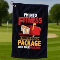Postal Worker Funny Mailman Postman IM Into Fitness Golf Towel thumb 1