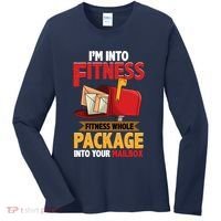 Postal Worker Funny Mailman Postman IM Into Fitness Women's Long Sleeve Shirt thumb 0