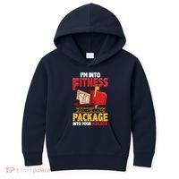 Postal Worker Funny Mailman Postman IM Into Fitness Kids Hoodie thumb 0