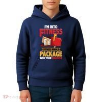Postal Worker Funny Mailman Postman IM Into Fitness Kids Hoodie thumb 4
