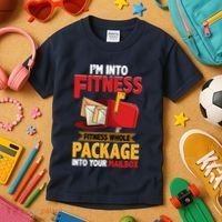 Postal Worker Funny Mailman Postman IM Into Fitness Kids T-Shirt thumb 3
