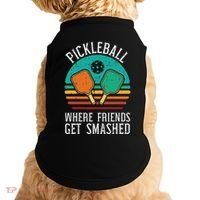 Pickleball Where Friends Get Smashed Pickle Ball Women Doggie Tank thumb 0