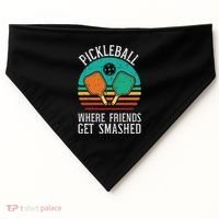 Pickleball Where Friends Get Smashed Pickle Ball Women USA-Made Doggie Bandana thumb 0