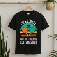 Pickleball Where Friends Get Smashed Pickle Ball Women T-Shirt thumb 2