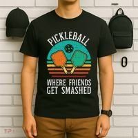 Pickleball Where Friends Get Smashed Pickle Ball Women T-Shirt thumb 6