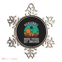 Pickleball Where Friends Get Smashed Pickle Ball Women Ornament thumb 0