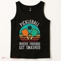 Pickleball Where Friends Get Smashed Pickle Ball Women Tank Top thumb 2