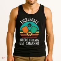 Pickleball Where Friends Get Smashed Pickle Ball Women Tank Top thumb 3