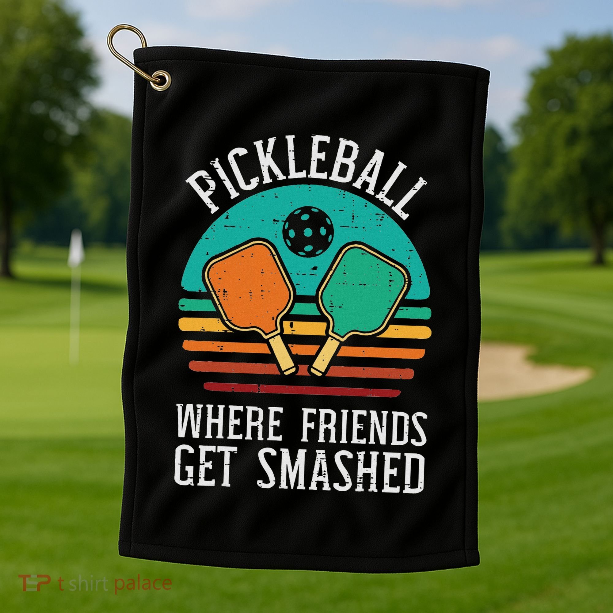 Pickleball Where Friends Get Smashed Pickle Ball Women Golf Towel