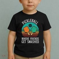 Pickleball Where Friends Get Smashed Pickle Ball Women Toddler T-Shirt thumb 2