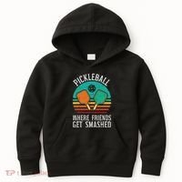 Pickleball Where Friends Get Smashed Pickle Ball Women Kids Hoodie thumb 0