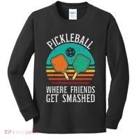 Pickleball Where Friends Get Smashed Pickle Ball Women Kids Long Sleeve Shirt thumb 0