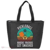 Pickleball Where Friends Get Smashed Pickle Ball Women Tote Bag thumb 0