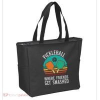 Pickleball Where Friends Get Smashed Pickle Ball Women Tote Bag thumb 2