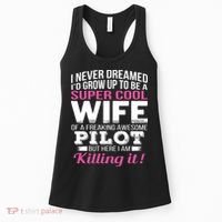 Pilots Wife Funny Gift For Wife Of Pilot Women's Tank Top thumb 0
