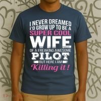 Pilots Wife Funny Gift For Wife Of Pilot T-Shirt thumb 3