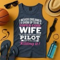 Pilots Wife Funny Gift For Wife Of Pilot Tank Top thumb 4