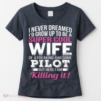 Pilots Wife Funny Gift For Wife Of Pilot Women's T-Shirt thumb 0