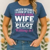 Pilots Wife Funny Gift For Wife Of Pilot Women's T-Shirt thumb 2