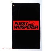 Pussy Whisperer Funny Cat Owner Golf Towel thumb 0