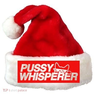 Pussy Whisperer Funny Cat Owner Santa Hat