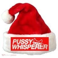 Pussy Whisperer Funny Cat Owner Santa Hat thumb 0