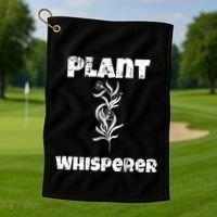 Plant Whisperer Funny Golf Towel thumb 1