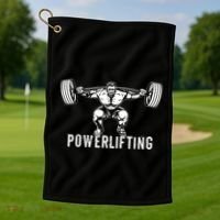 Powerlifting Workout Fitness Golf Towel thumb 1