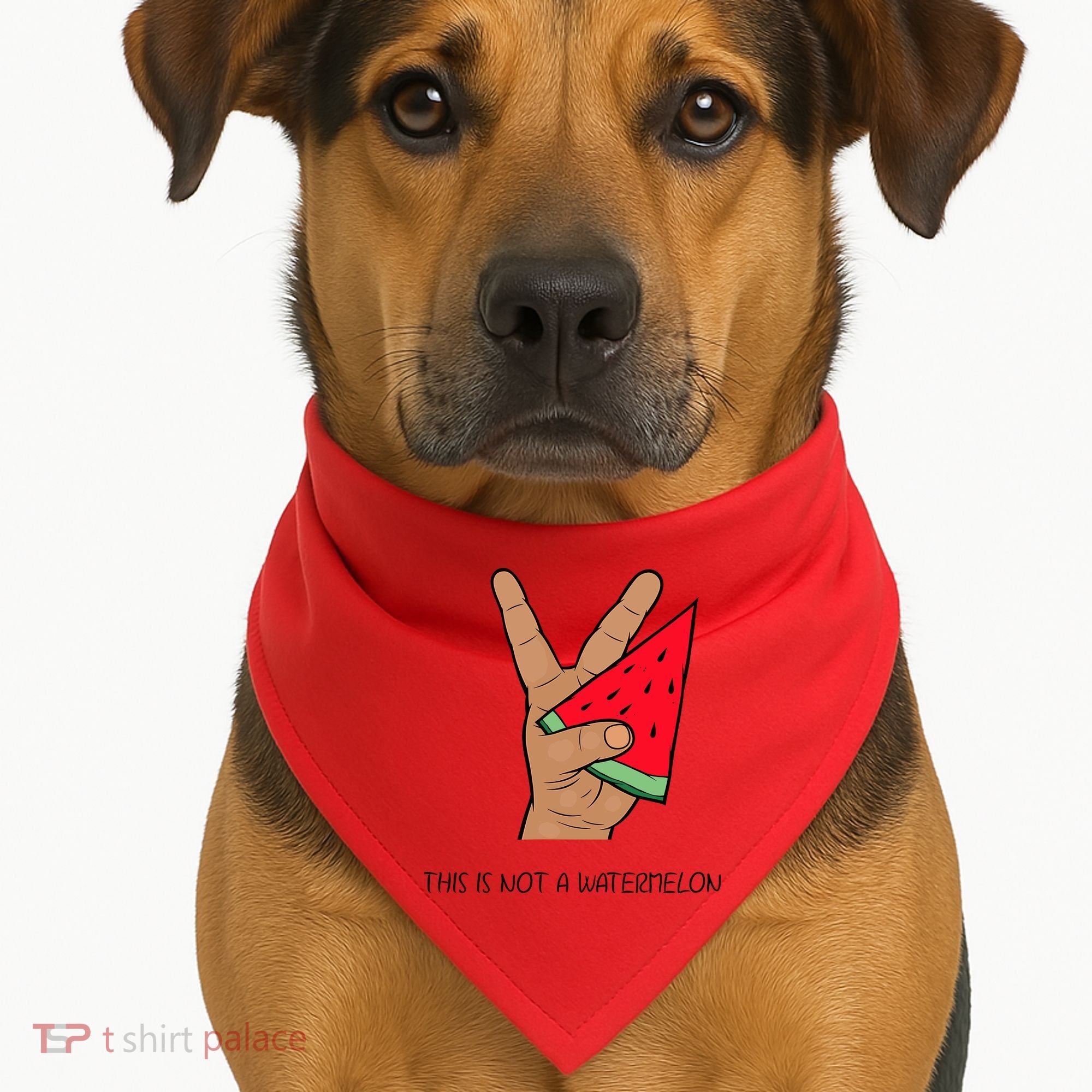 Palestine Watermelon Flag Support Gaza & Freedom! USA-Made Doggie Bandana