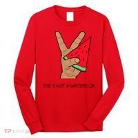 Palestine Watermelon Flag Support Gaza & Freedom! Long Sleeve Shirt thumb 0
