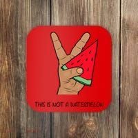 Palestine Watermelon Flag Support Gaza & Freedom! Coaster thumb 0