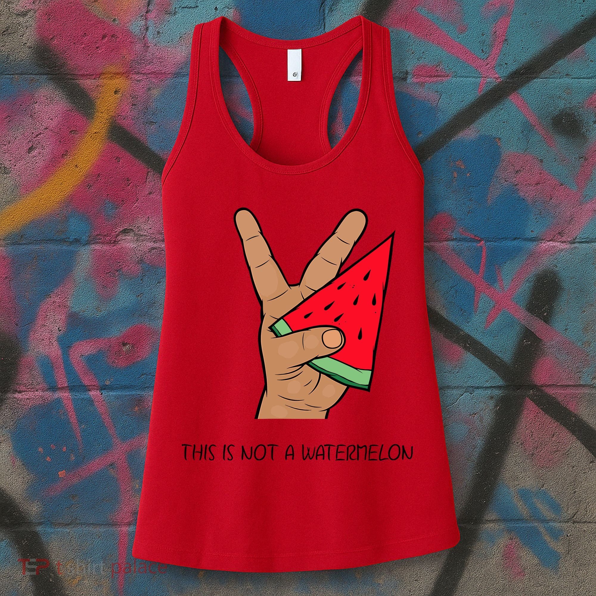 Palestine Watermelon Flag Support Gaza & Freedom! Women's Tank Top
