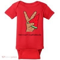 Palestine Watermelon Flag Support Gaza & Freedom! Baby Bodysuit thumb 0