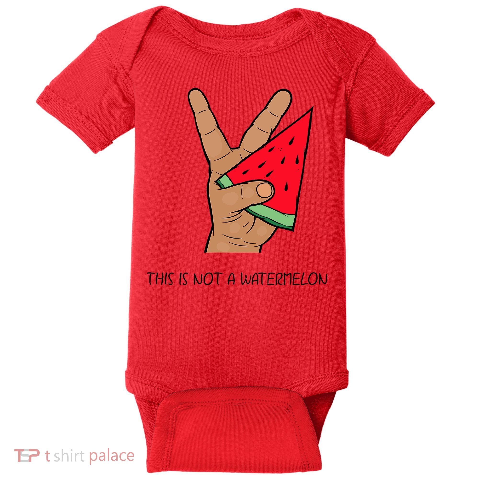 Palestine Watermelon Flag Support Gaza & Freedom! Baby Bodysuit