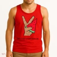 Palestine Watermelon Flag Support Gaza & Freedom! Tank Top thumb 3