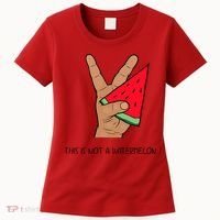 Palestine Watermelon Flag Support Gaza & Freedom! Women's T-Shirt thumb 0