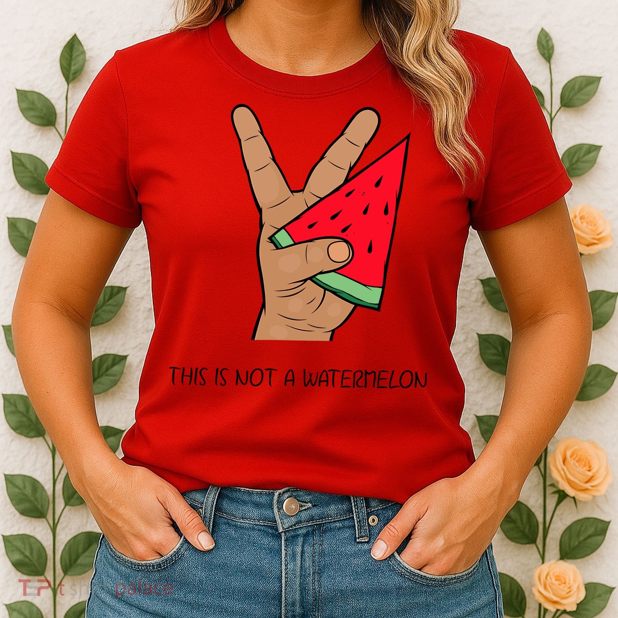 Palestine Watermelon Flag Support Gaza & Freedom! Women's T-Shirt