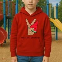 Palestine Watermelon Flag Support Gaza & Freedom! Kids Hoodie thumb 2