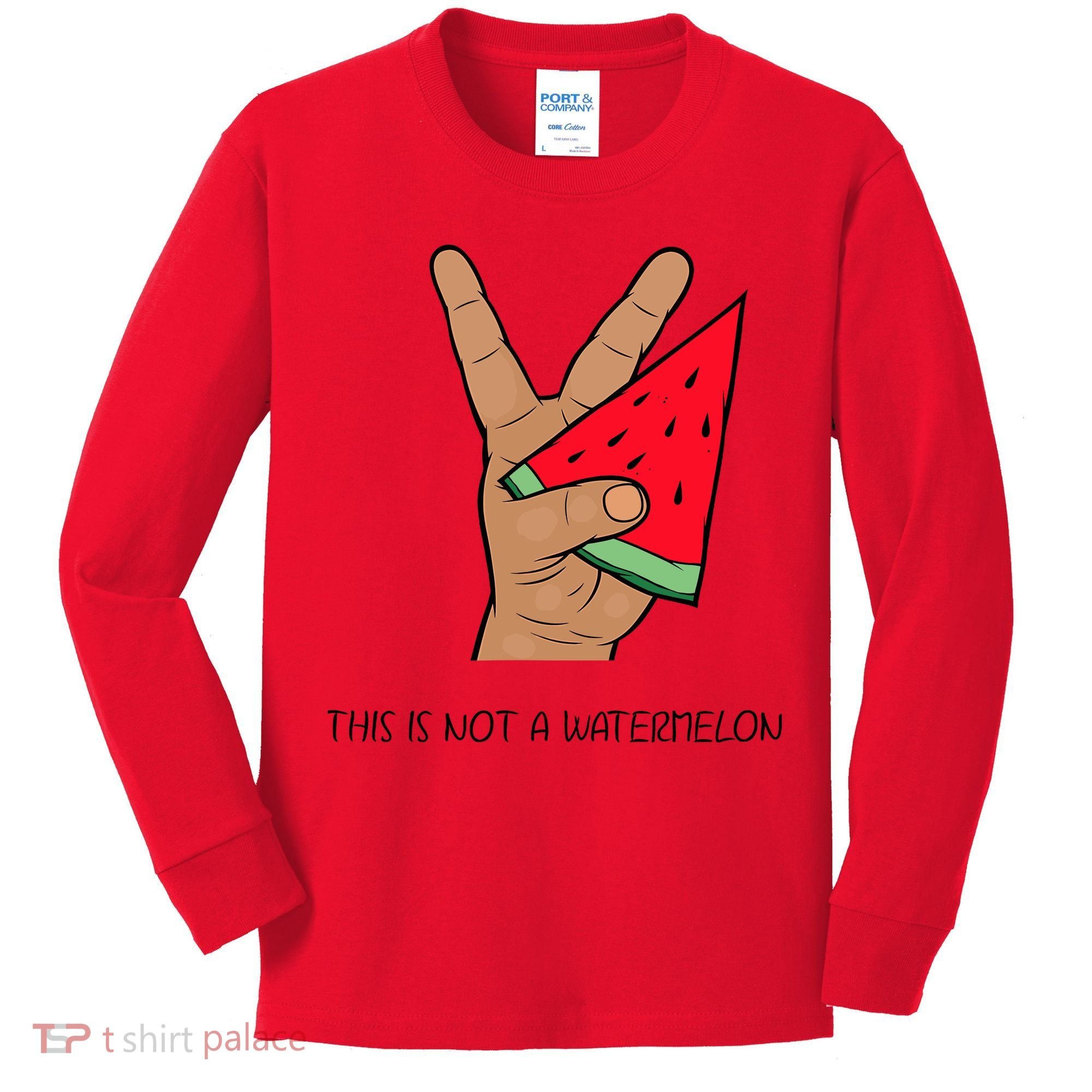 Palestine Watermelon Flag Support Gaza & Freedom! Kids Long Sleeve Shirt