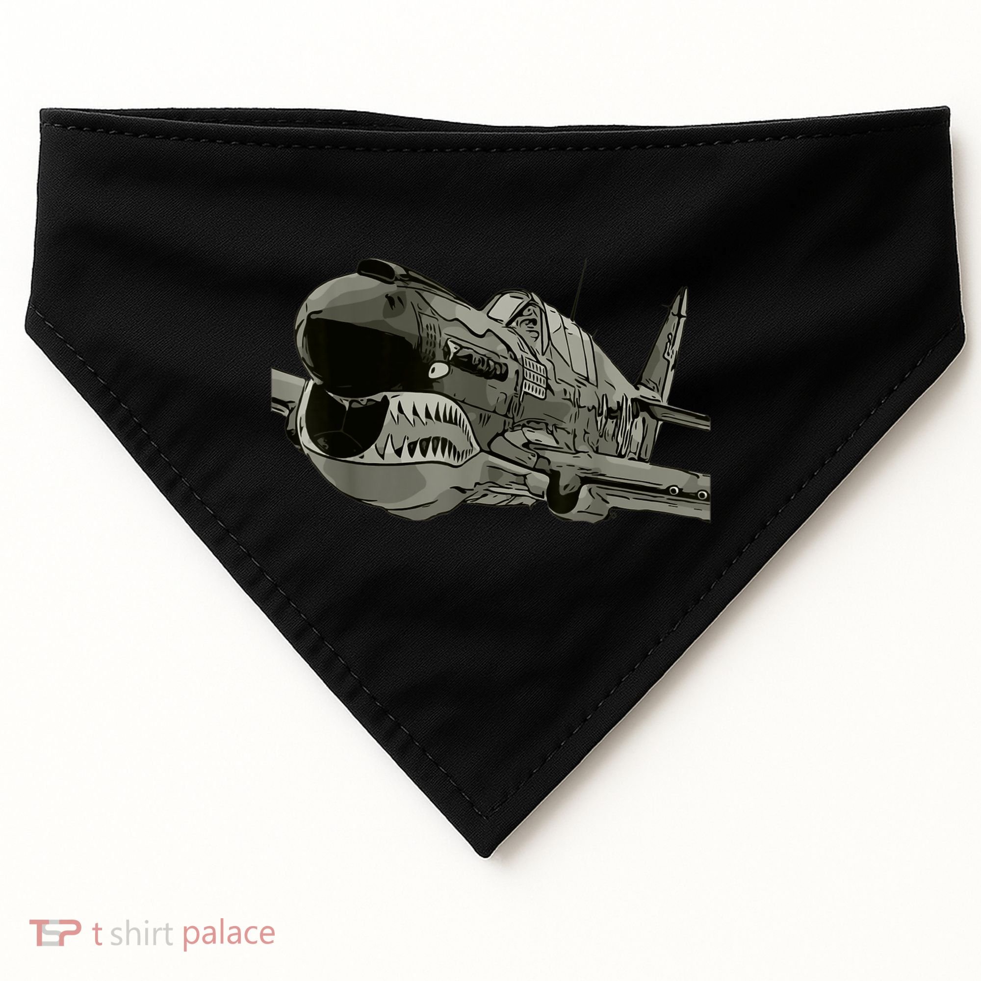 P40 Warhawk Fighter Aircraft WW2 Plane Spotting Spotter USA-Made Doggie Bandana