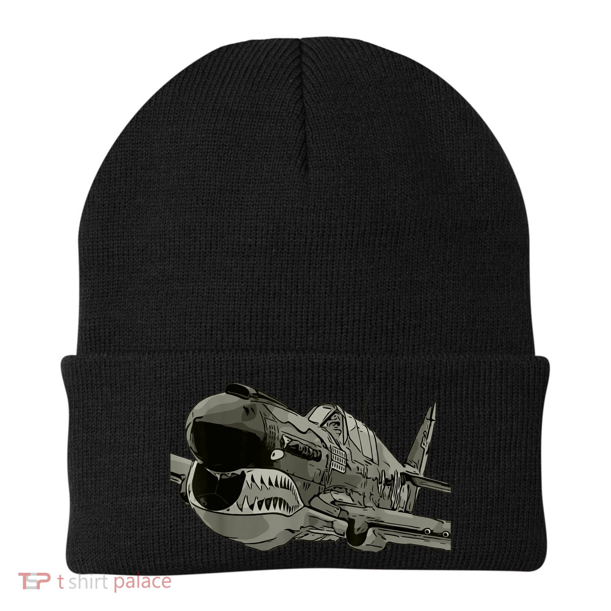 P40 Warhawk Fighter Aircraft WW2 Plane Spotting Spotter Beanie