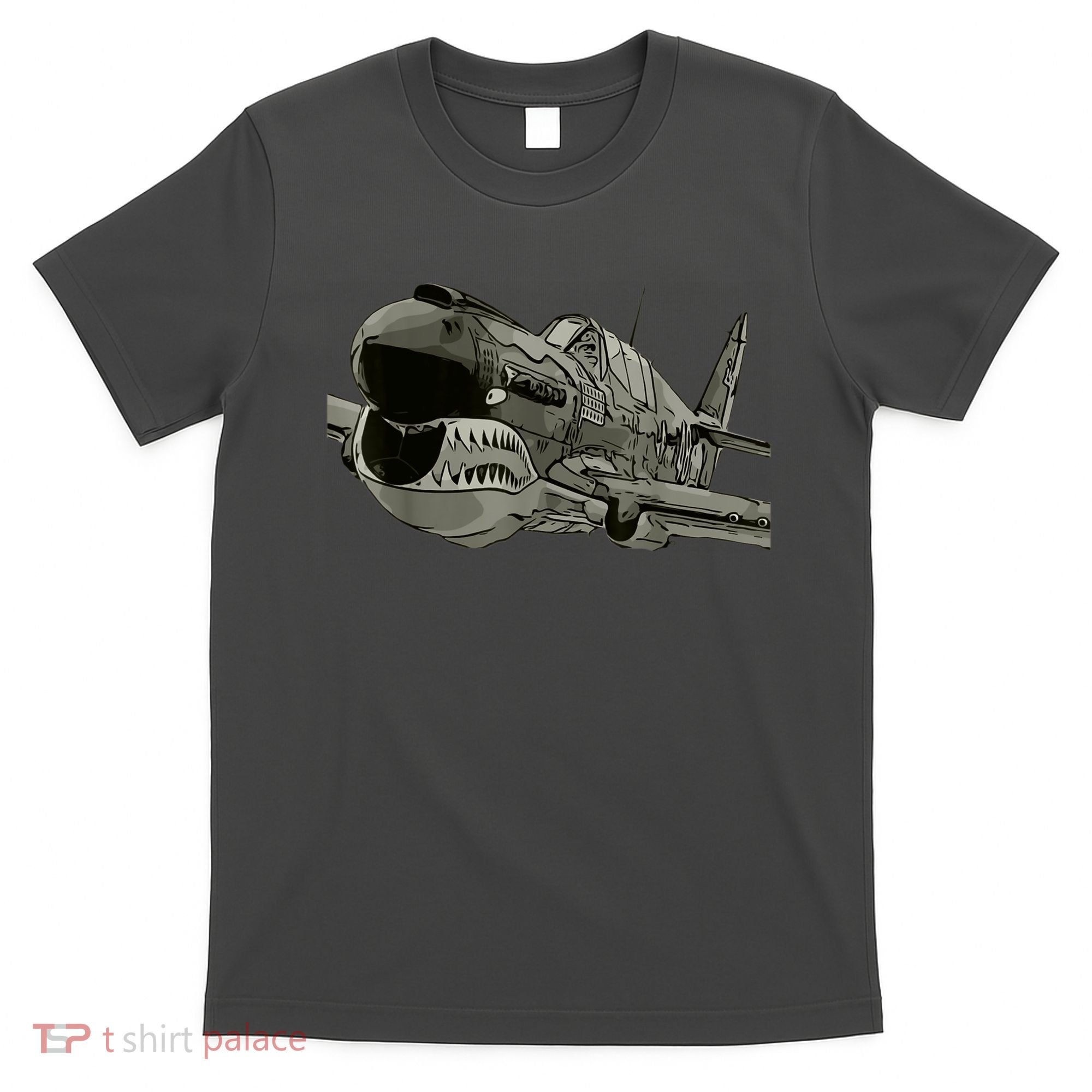 P40 Warhawk Fighter Aircraft WW2 Plane Spotting Spotter T-Shirt