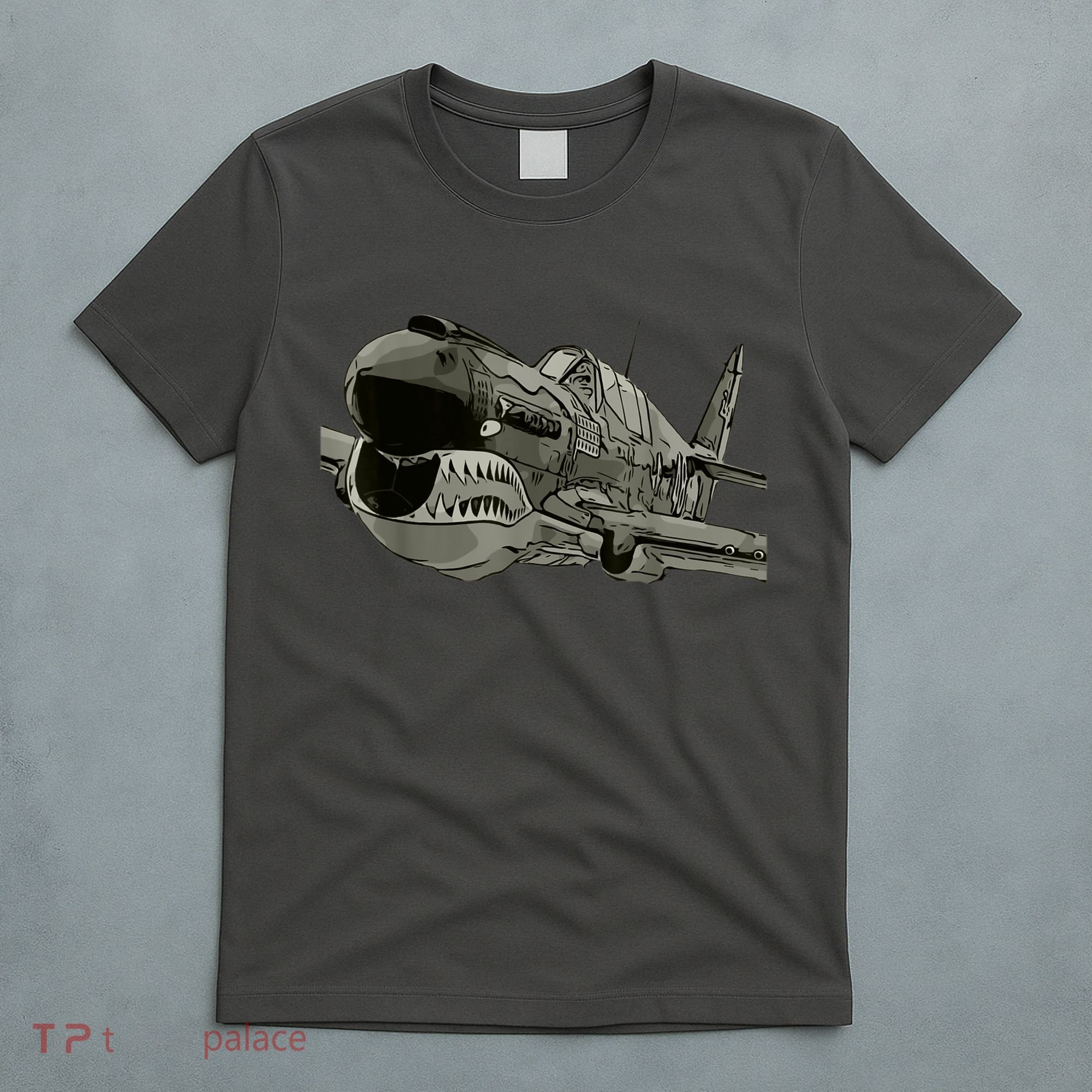 P40 Warhawk Fighter Aircraft WW2 Plane Spotting Spotter T-Shirt